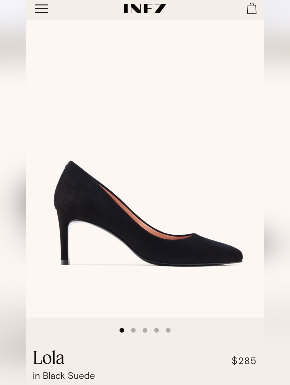 Inez Lola Black Suede Pumps Size US 9